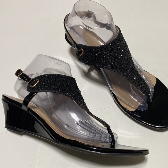 Dream Pairs Aditi black low heel sandals size 10 - Picture 7 of 15